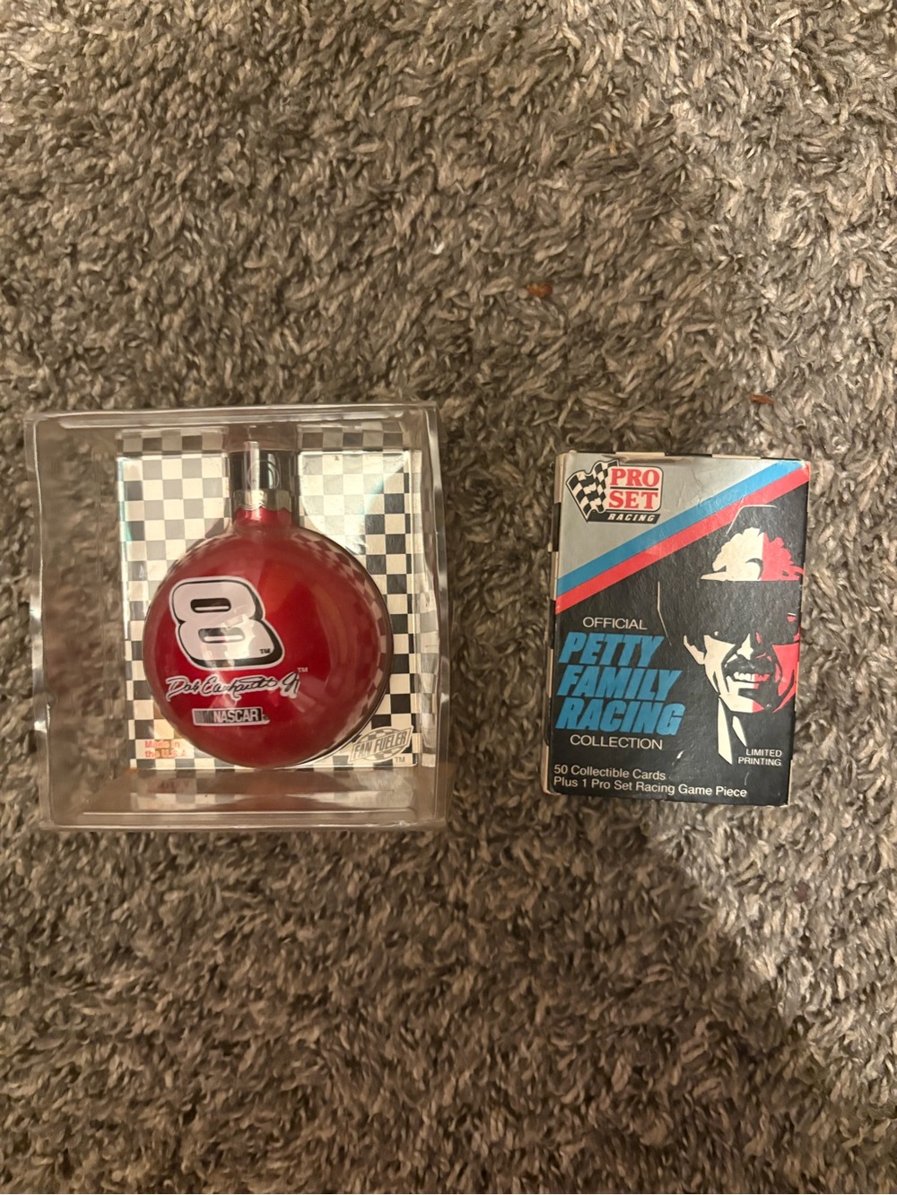 Jr ornament and Petty collection cards